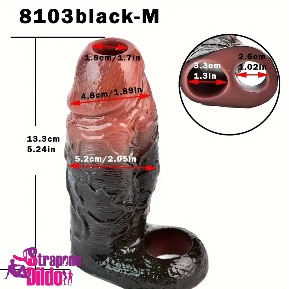 4.53in 5.24in 6.02in Silicone Soft Dildo Real Sleeve For Cock Masturbator Strap ons Dildo