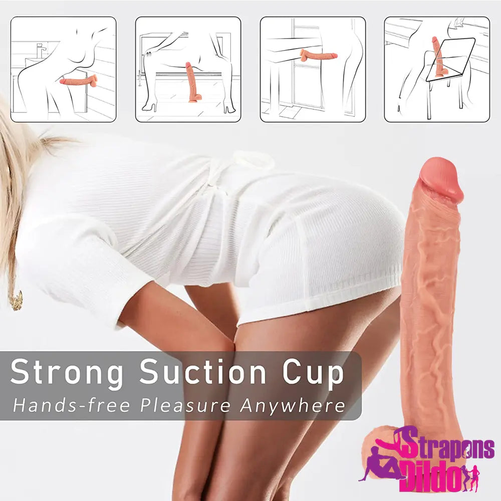 14.17in Real Feeling Silicone Soft Huge Long Prostate G Spot Dildo Strap ons Dildo