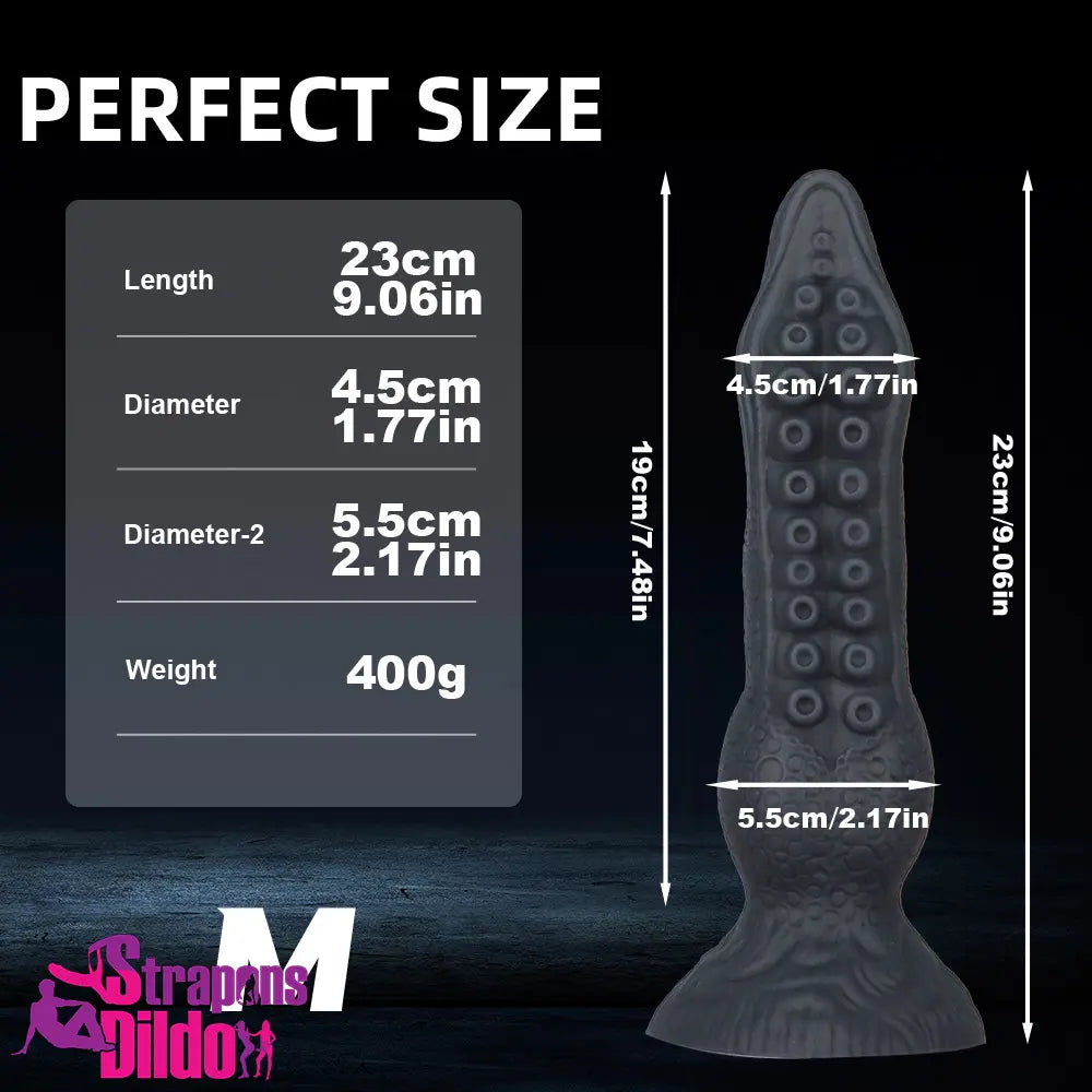 7.08in 9.06in 10.24in 11.81in Octopus Tentacle Silicone Soft Fantasy Dildo Strap ons Dildo