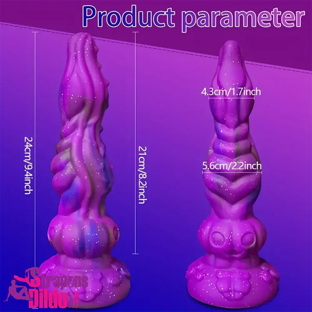 9.4in Soft Monster Silicone Big Alien Dildo For Female Male Self Pleasure Strap ons Dildo