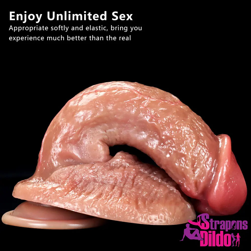 7.67in Lifelike Silicone Soft Suction Cup Dildo For Adult Sex Couples Strap ons Dildo