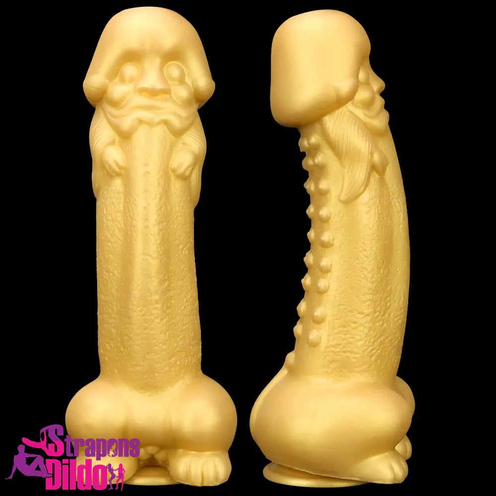 11.8in Liquid Large Soft Silicone Fantasy Thick Gold Anal Odd Dildo Strap ons Dildo