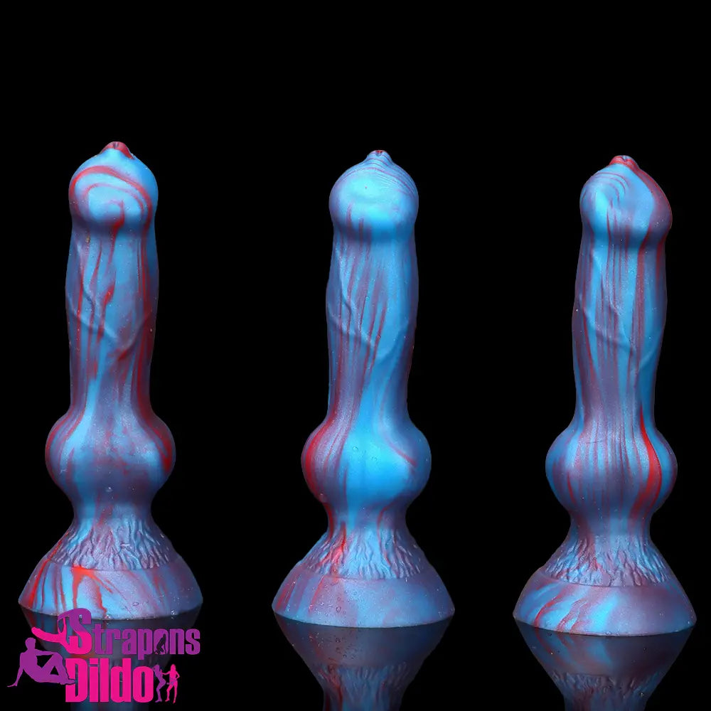 3.81in Mini Soft Silicone Lifelike Animal Dog Knot Dildo For Beginners Strap ons Dildo