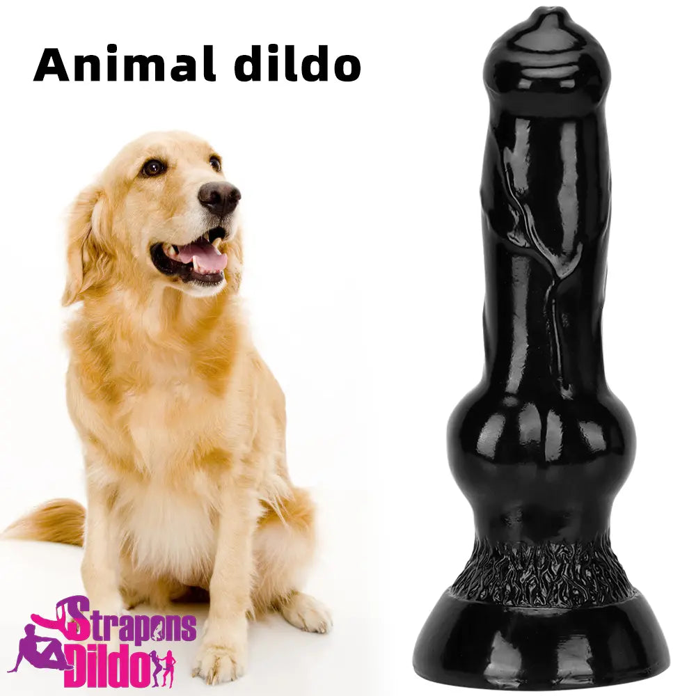 7.48in 14.17in 15.35in Big Black Thick Dog Vaginal Knot Animal Dildo Strap ons Dildo