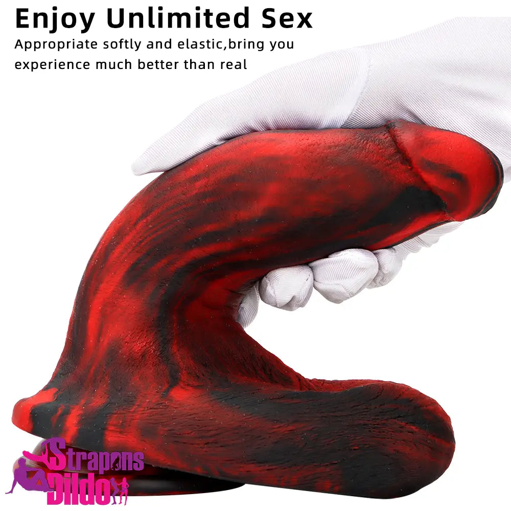 9.05in Large Thick Silicone Soft Mixed Color Body-Safe Material Dildo Strap ons Dildo