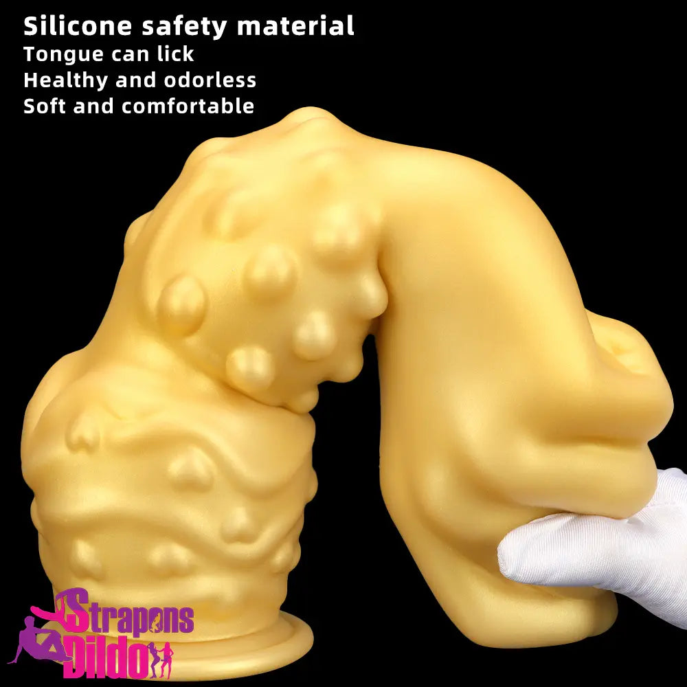 7.87in 10.82in 14in Thick Large Silicone Soft Hands Fist Golden Dildo Strap ons Dildo