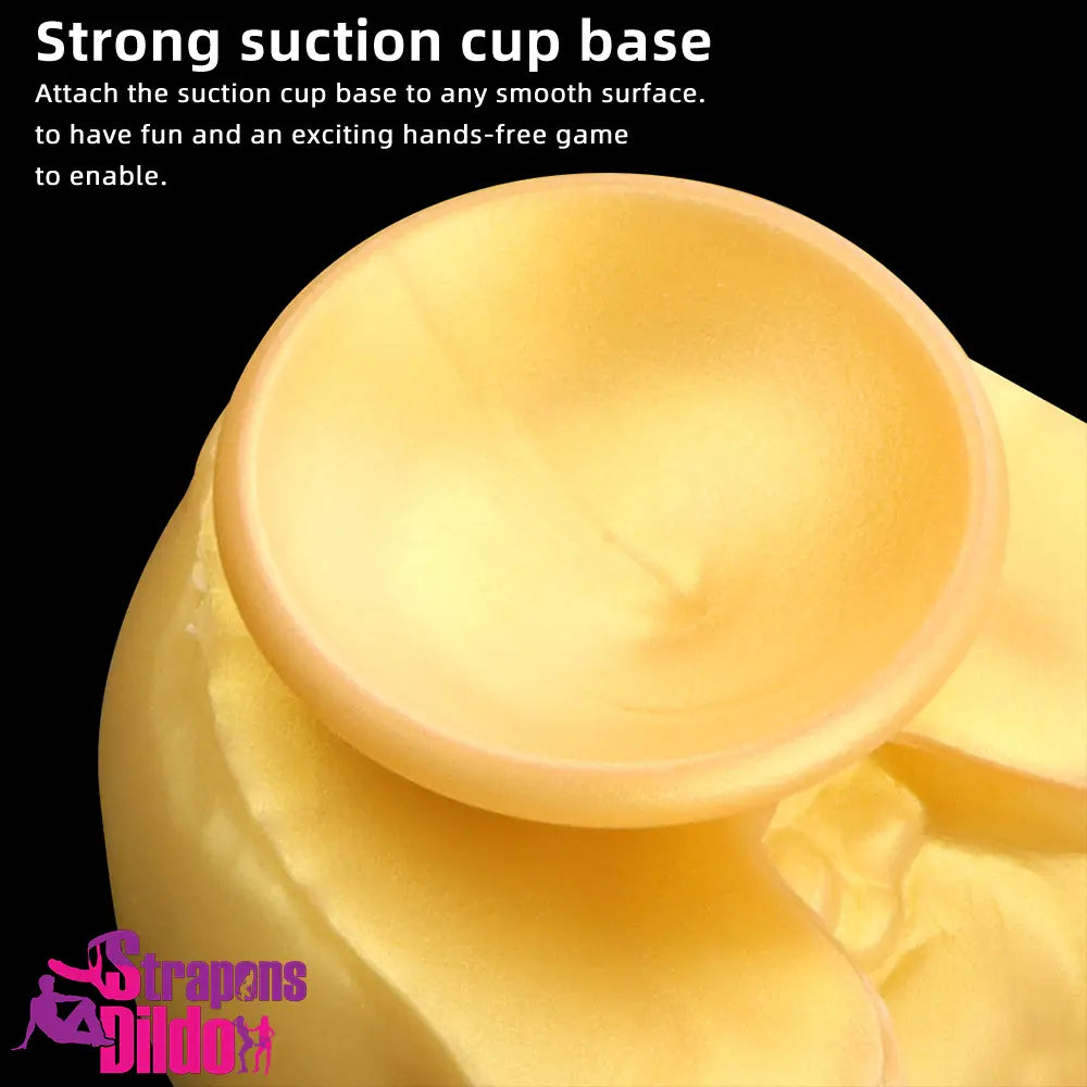 11.8in Liquid Large Soft Silicone Fantasy Thick Gold Anal Odd Dildo Strap ons Dildo