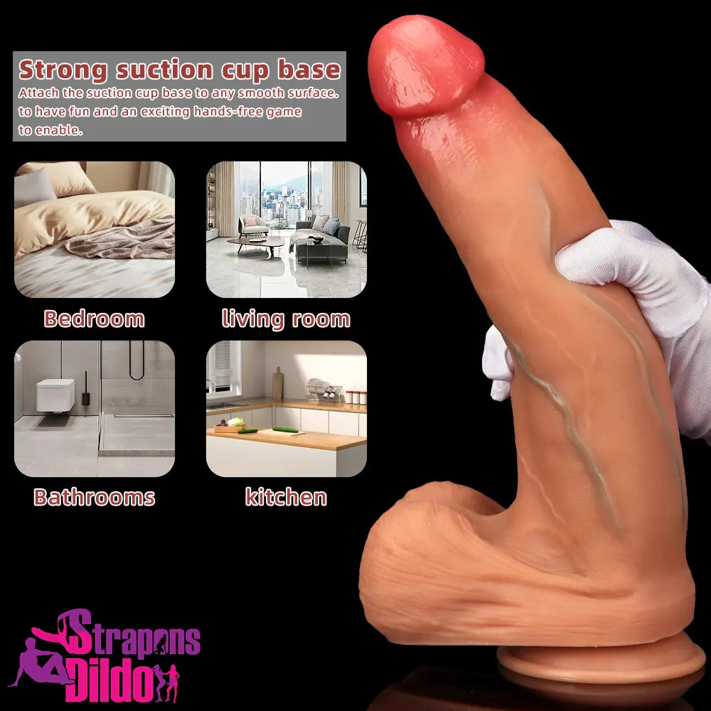 10.03in 9.25in 13in Soft Silicone Big Long Lifelike Dual Density Dildo Strap ons Dildo