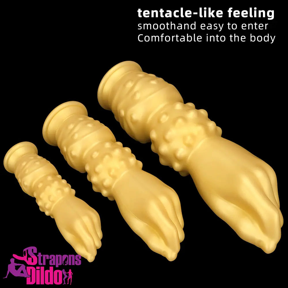 7.87in 10.82in 14in Thick Large Silicone Soft Hands Fist Golden Dildo Strap ons Dildo