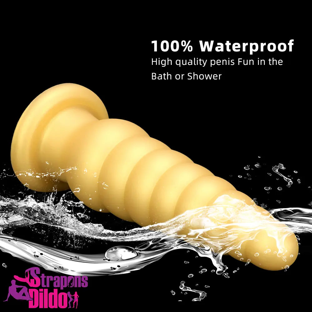 10.63in Soft Silicone Big Gold Butt Plug Dildo For Anal Adult Sex Toy Strap ons Dildo