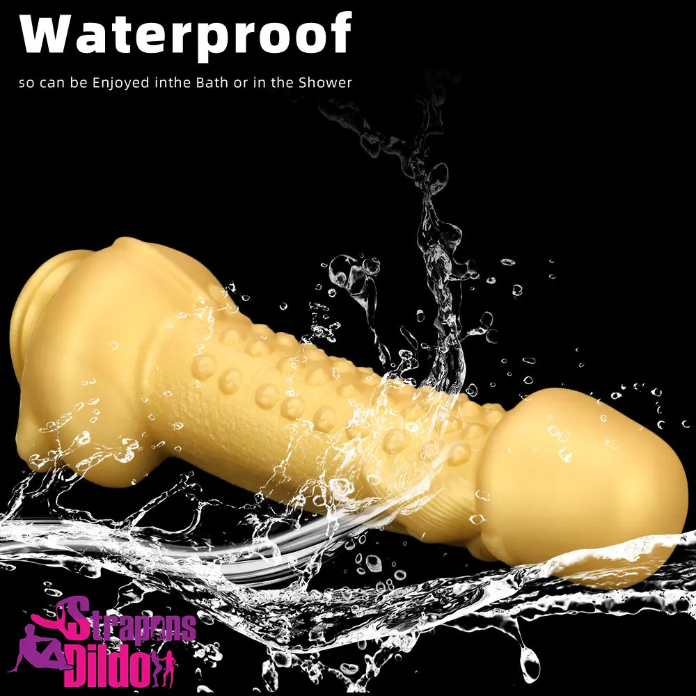 11.8in Liquid Large Soft Silicone Fantasy Thick Gold Anal Odd Dildo Strap ons Dildo