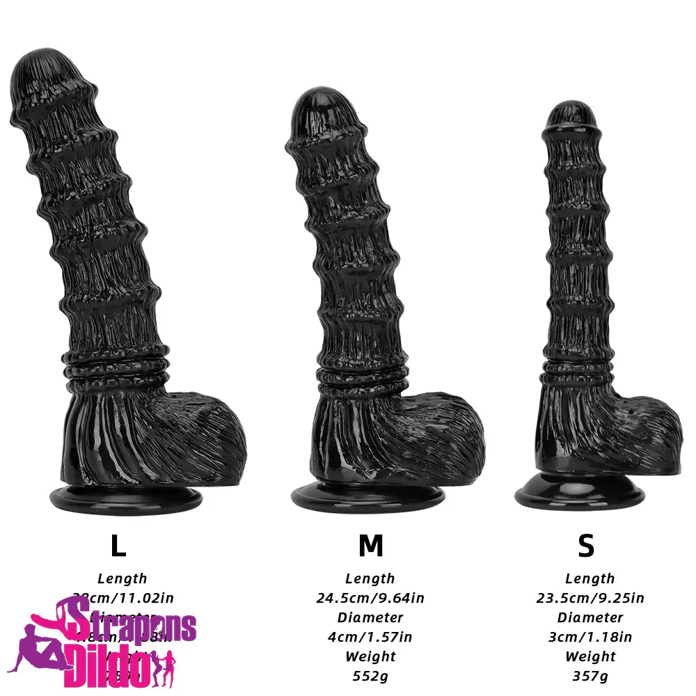 9.25in 9.64in 11.02in Big Thick Black Dildo BDSM Horse Penis Odd Cock Strap ons Dildo