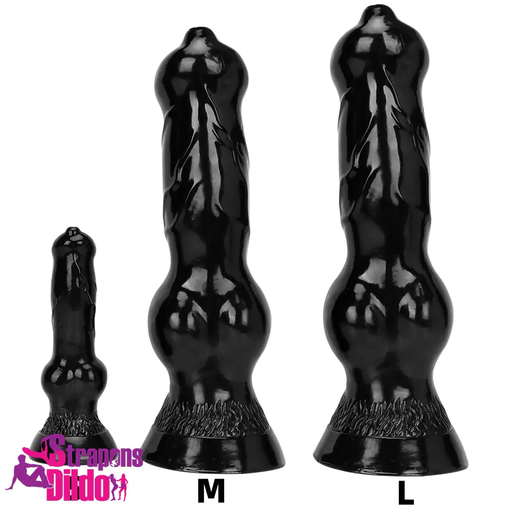 7.48in 14.17in 15.35in Big Black Thick Dog Vaginal Knot Animal Dildo Strap ons Dildo