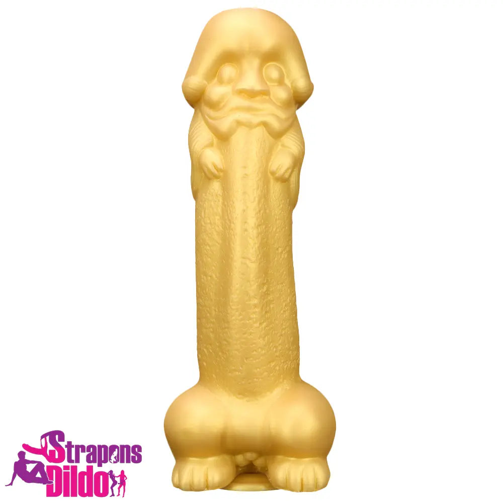 11.8in Liquid Large Soft Silicone Fantasy Thick Gold Anal Odd Dildo Strap ons Dildo