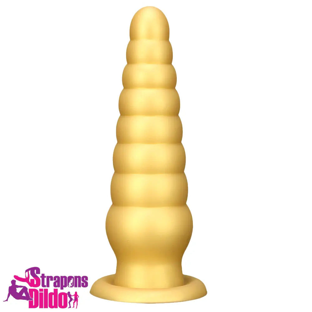 10.63in Soft Silicone Big Gold Butt Plug Dildo For Anal Adult Sex Toy Strap ons Dildo