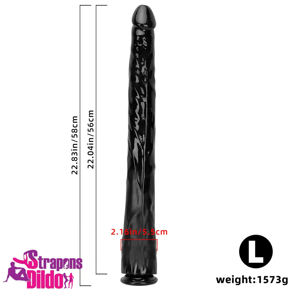 18.11in 22.83in Super Big Long Black Dildo BDSM Sex Real Adult Toy Strap ons Dildo