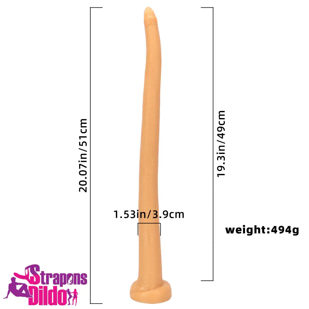 20.07in Long Huge Colorful Snake Dildo For Anal Body-Safe Material Love Strap ons Dildo