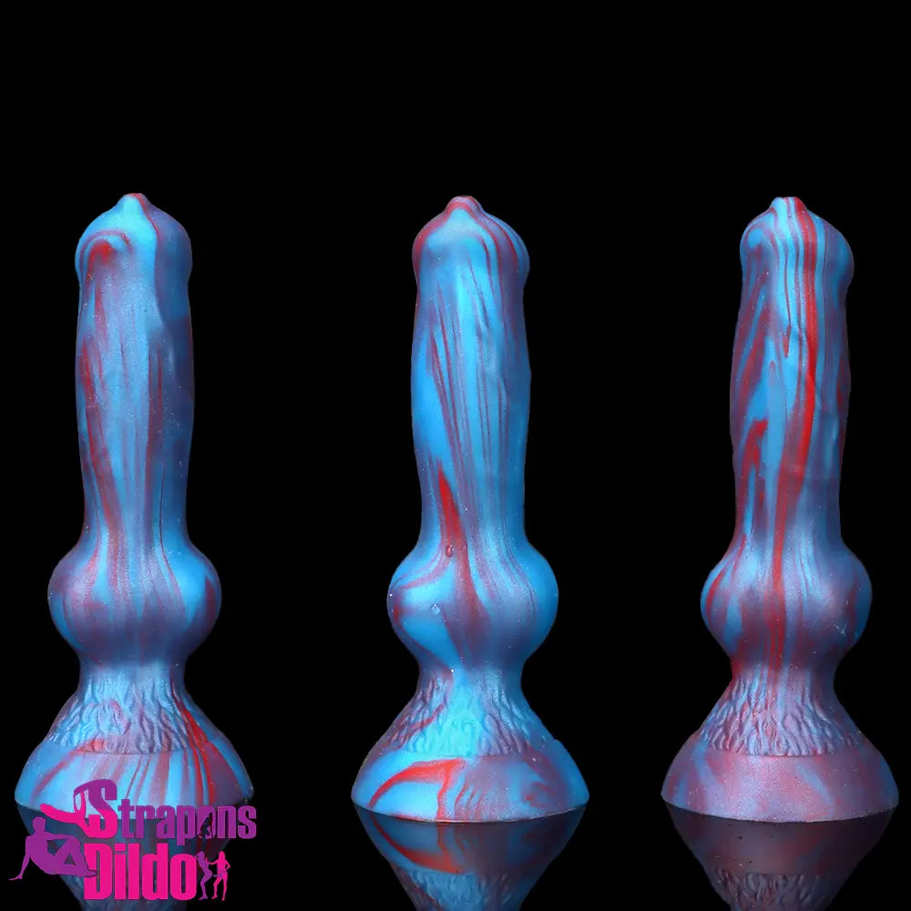 3.81in Mini Soft Silicone Lifelike Animal Dog Knot Dildo For Beginners Strap ons Dildo