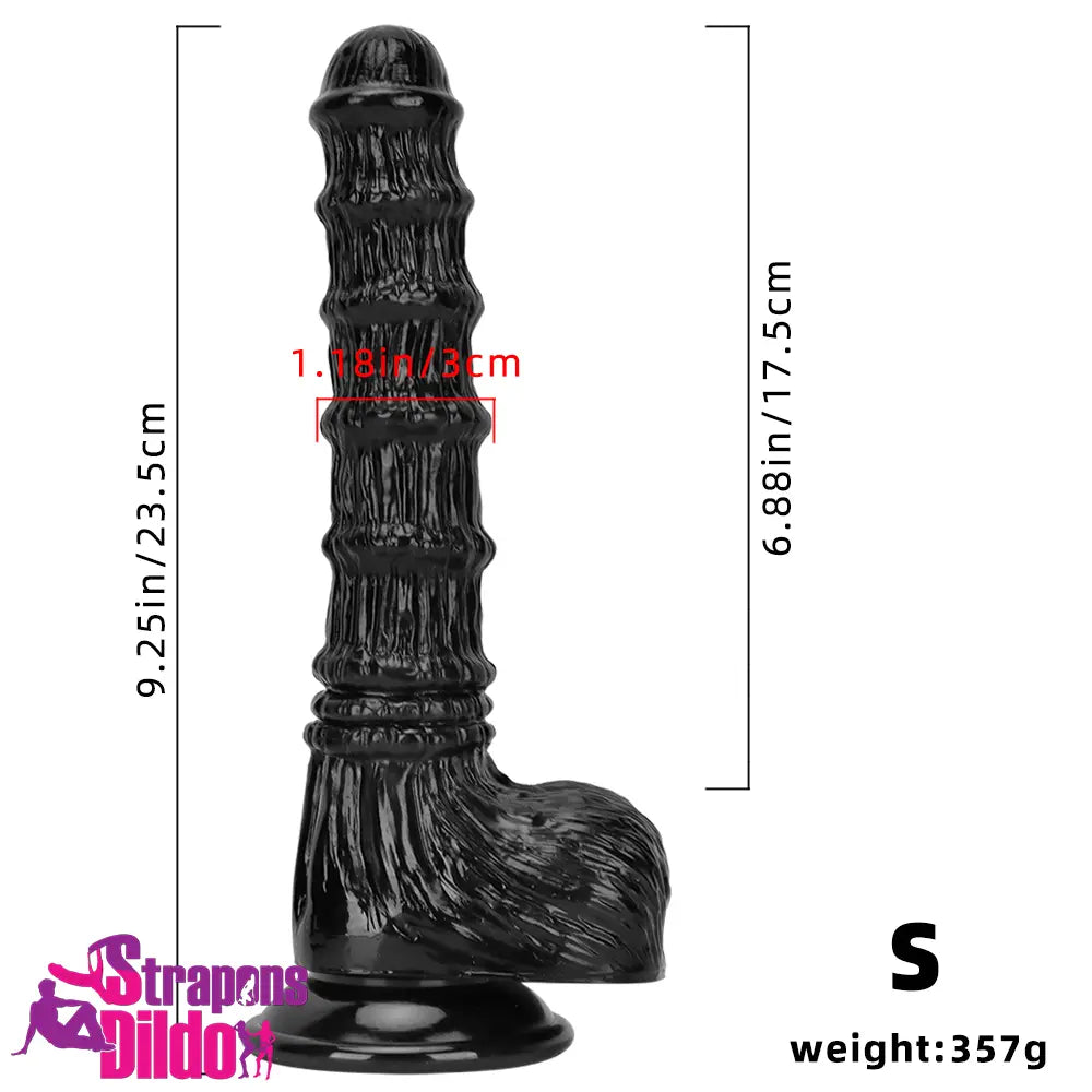 9.25in 9.64in 11.02in Big Thick Black Dildo BDSM Horse Penis Odd Cock Strap ons Dildo