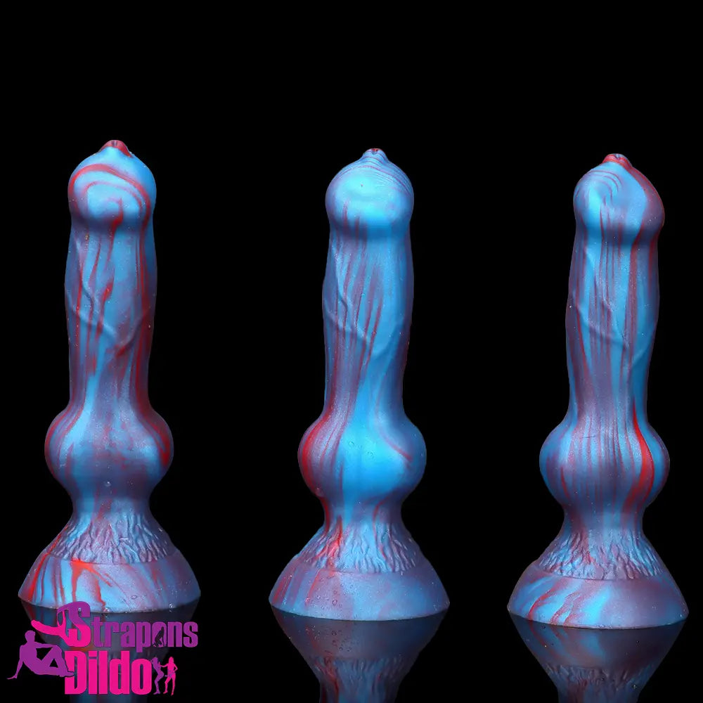 3.81in Mini Soft Silicone Lifelike Animal Dog Knot Dildo For Beginners Strap ons Dildo