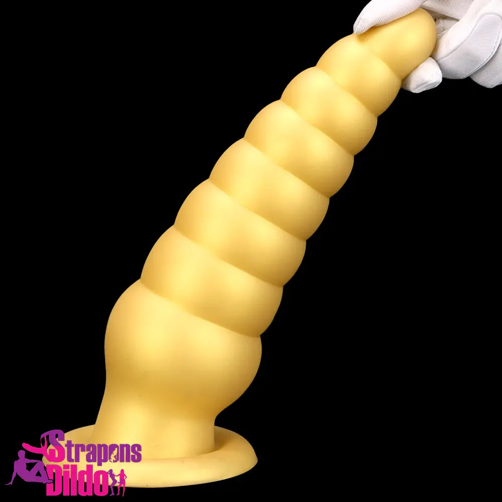 10.63in Soft Silicone Big Gold Butt Plug Dildo For Anal Adult Sex Toy Strap ons Dildo