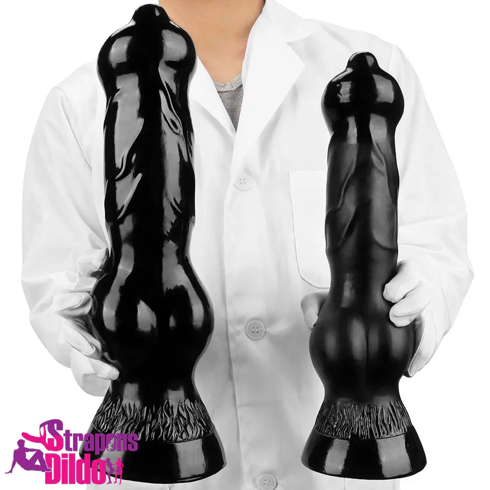 7.48in 14.17in 15.35in Big Black Thick Dog Vaginal Knot Animal Dildo Strap ons Dildo