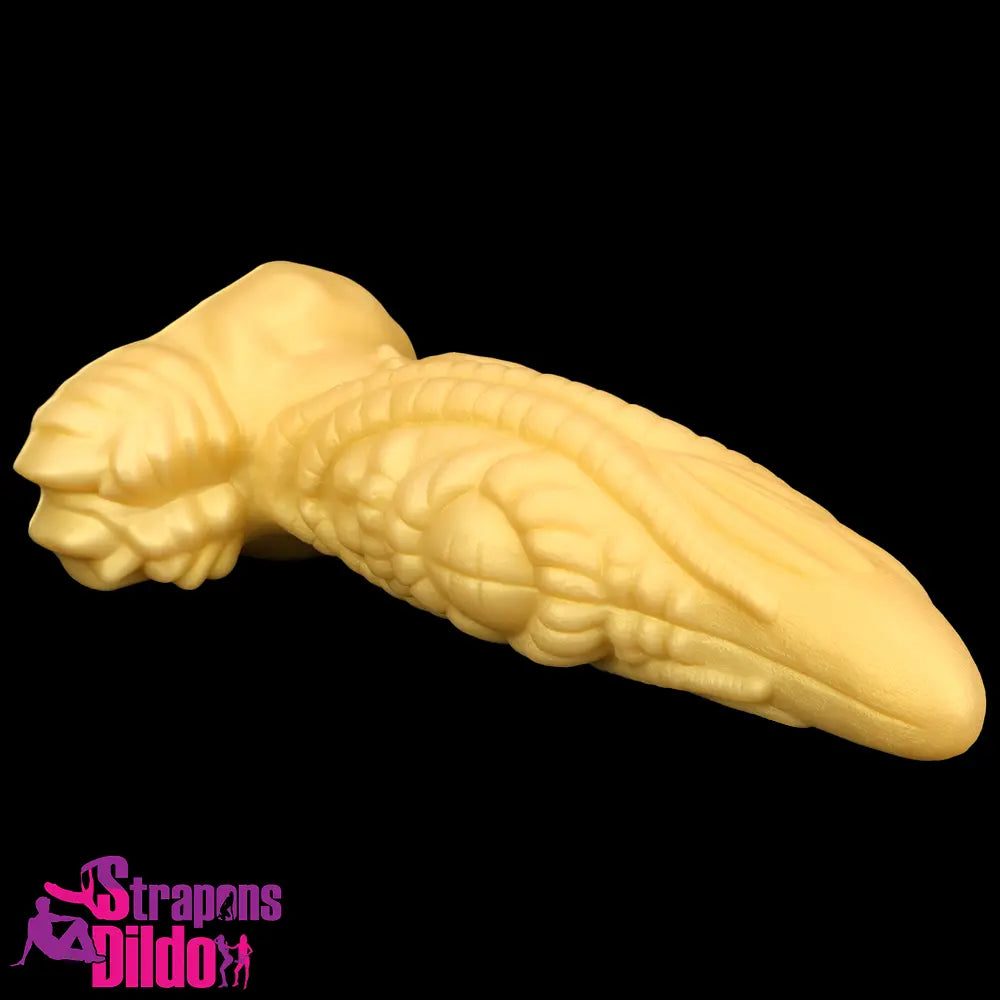 14.56in Gold Liquid Large Soft Thick Wide Long Fantasy Silicone Dildo Strap ons Dildo