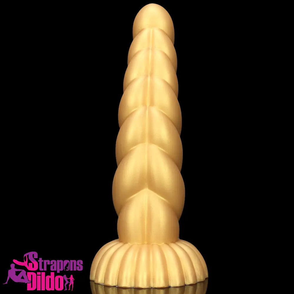 5.51in 7.87in 10.23in Gold Silicone Soft Fantasy Dildo Vagina Orgasm Strap ons Dildo