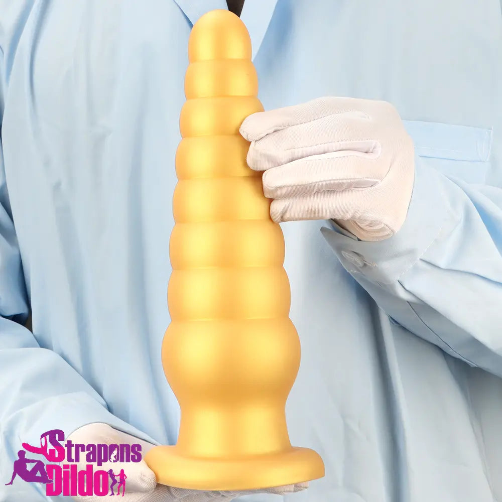 10.63in Soft Silicone Big Gold Butt Plug Dildo For Anal Adult Sex Toy Strap ons Dildo