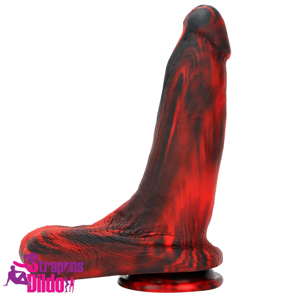 9.05in Large Thick Silicone Soft Mixed Color Body-Safe Material Dildo Strap ons Dildo