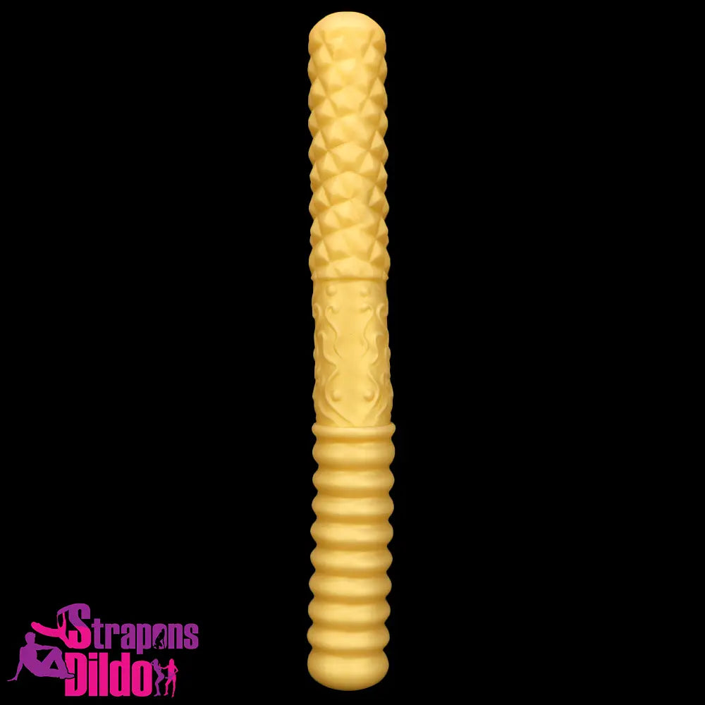 11.41in 15in 18.11in Large Soft Long Silicone Dual Ended Golden Dildo Strap ons Dildo