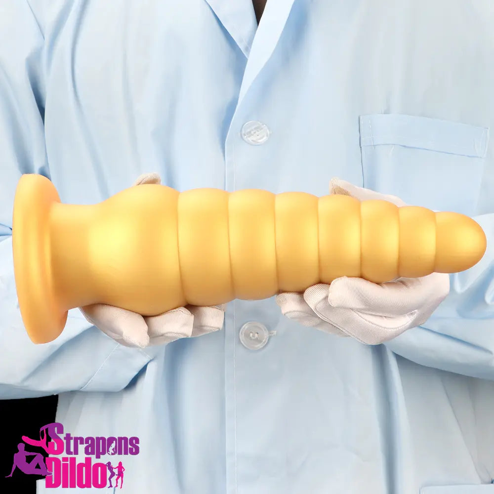 10.63in Soft Silicone Big Gold Butt Plug Dildo For Anal Adult Sex Toy Strap ons Dildo