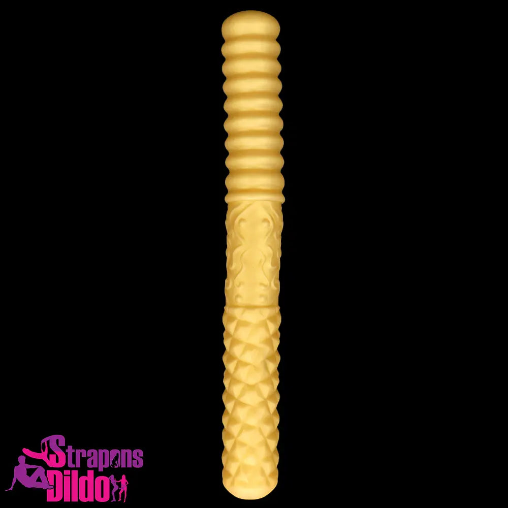 11.41in 15in 18.11in Large Soft Long Silicone Dual Ended Golden Dildo Strap ons Dildo