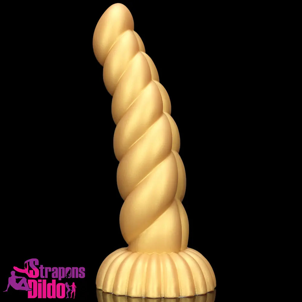 5.51in 7.87in 10.23in Gold Silicone Soft Fantasy Dildo Vagina Orgasm Strap ons Dildo