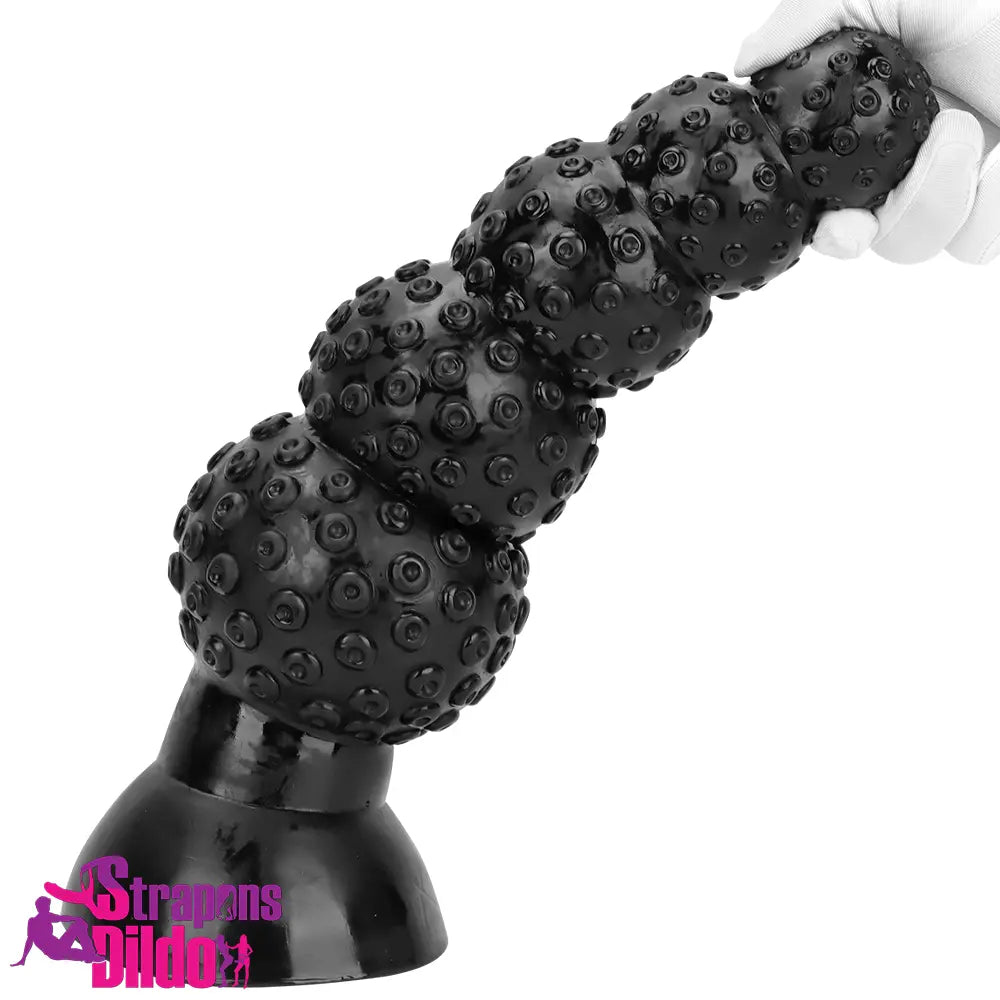 9.84in 13.38in 13.78in 15.74in Big Long Thick Black Beads Butt Plug Dildo Strap ons Dildo