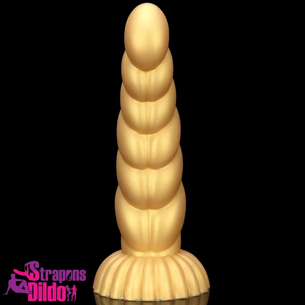 5.51in 7.87in 10.23in Gold Silicone Soft Fantasy Dildo Vagina Orgasm Strap ons Dildo