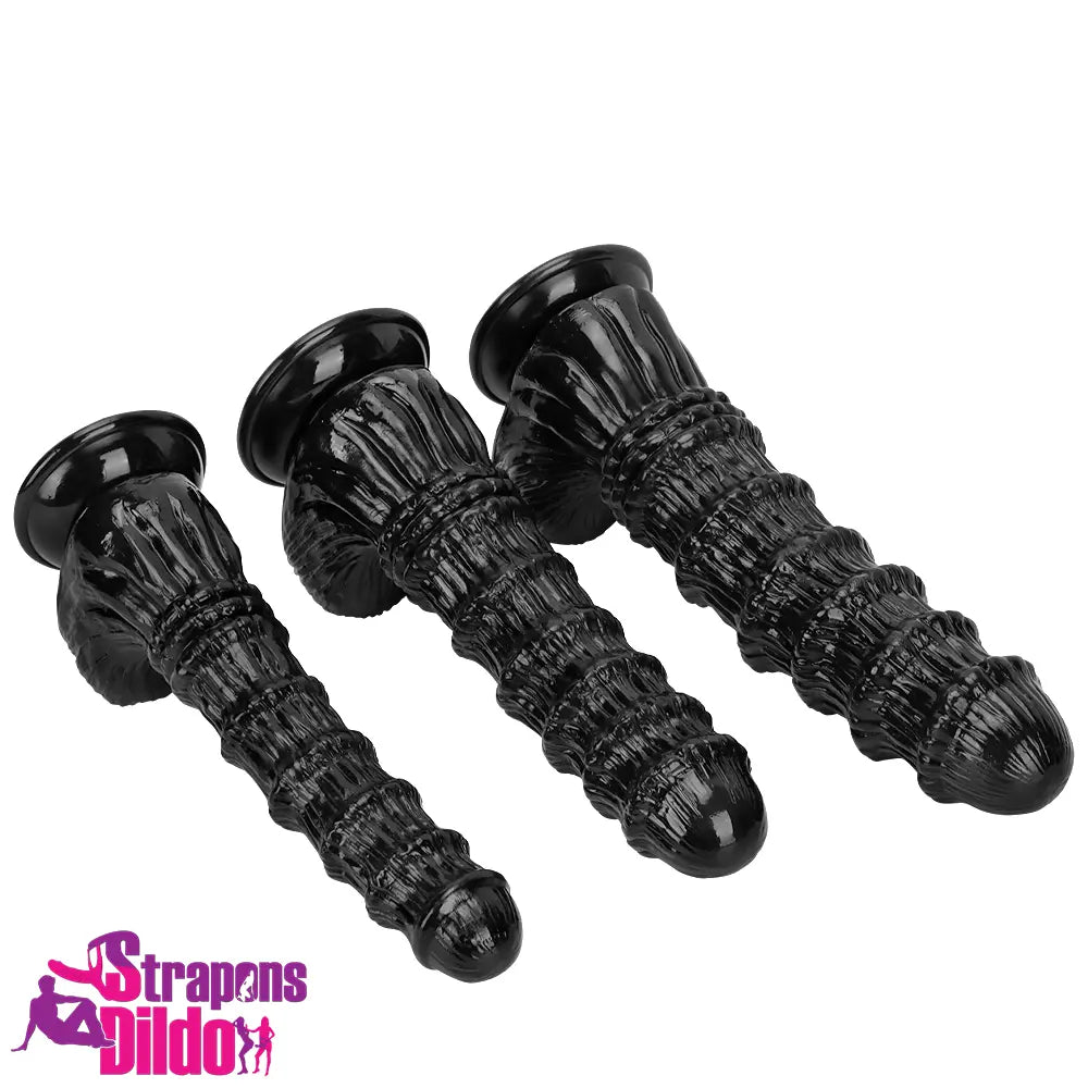 9.25in 9.64in 11.02in Big Thick Black Dildo BDSM Horse Penis Odd Cock Strap ons Dildo