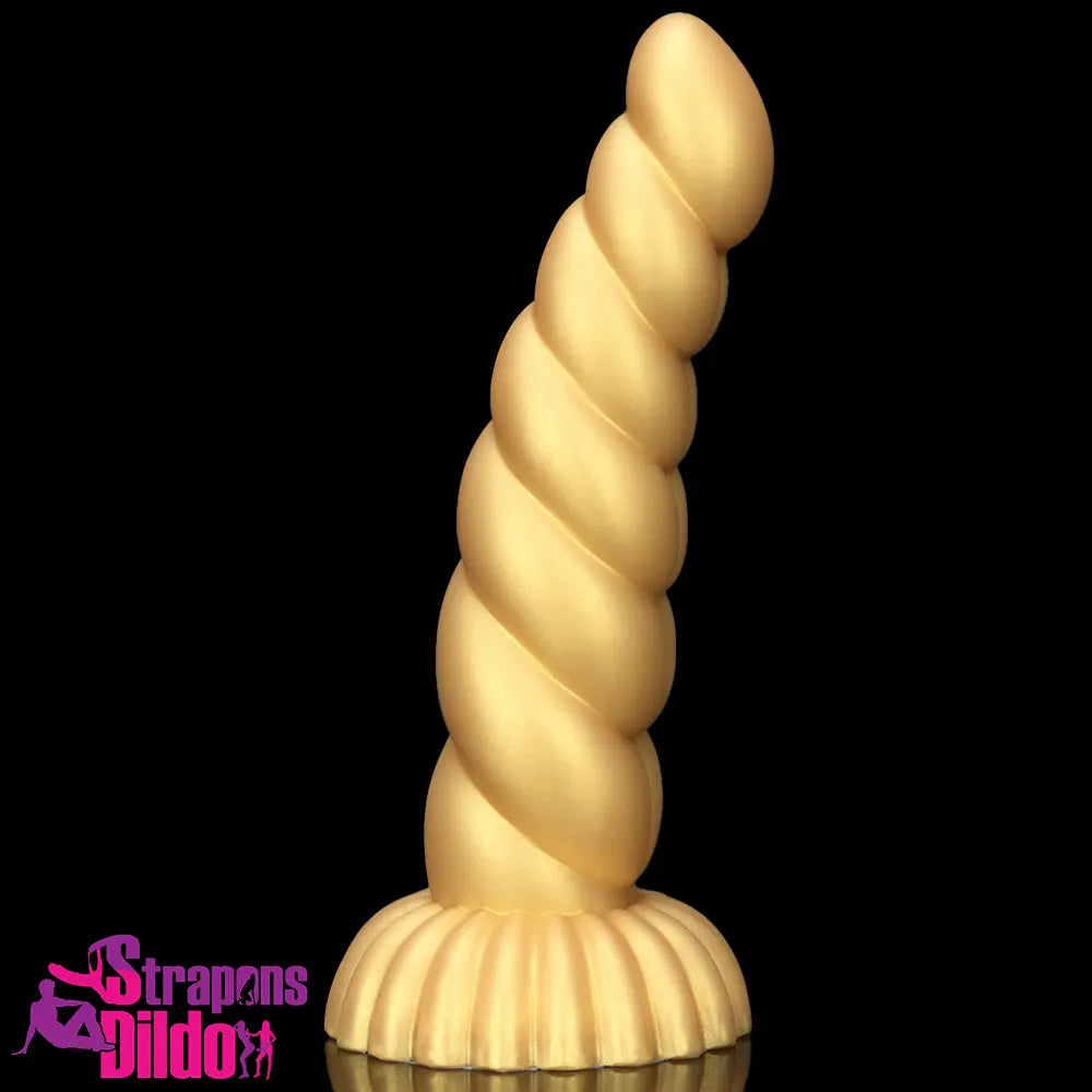 5.51in 7.87in 10.23in Gold Silicone Soft Fantasy Dildo Vagina Orgasm Strap ons Dildo