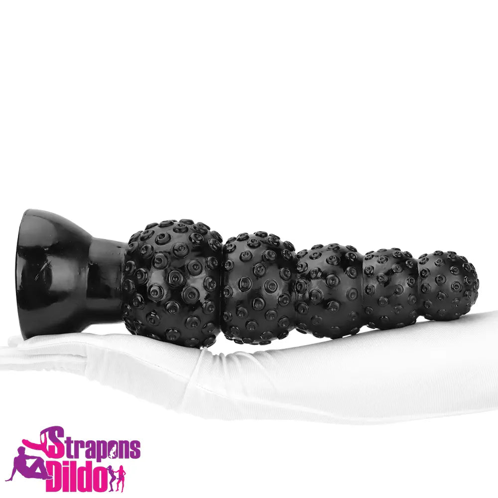 9.84in 13.38in 13.78in 15.74in Big Long Thick Black Beads Butt Plug Dildo Strap ons Dildo