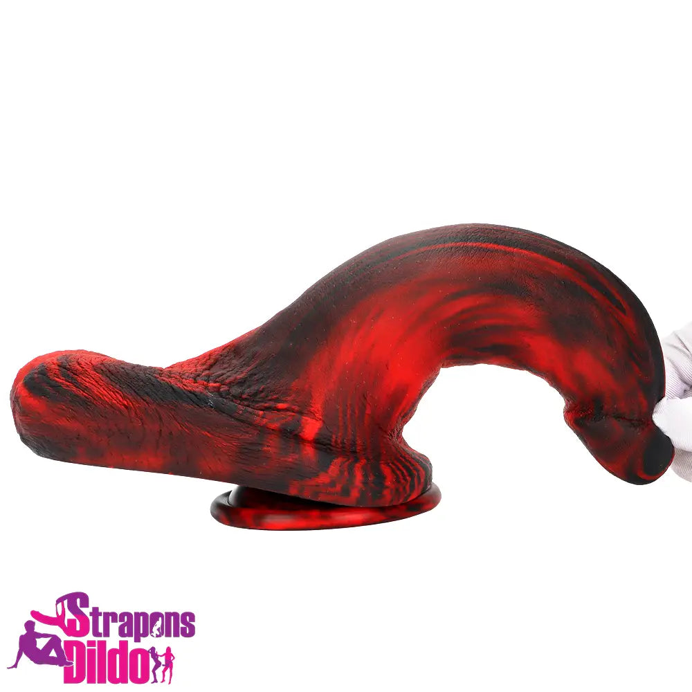 9.05in Large Thick Silicone Soft Mixed Color Body-Safe Material Dildo Strap ons Dildo