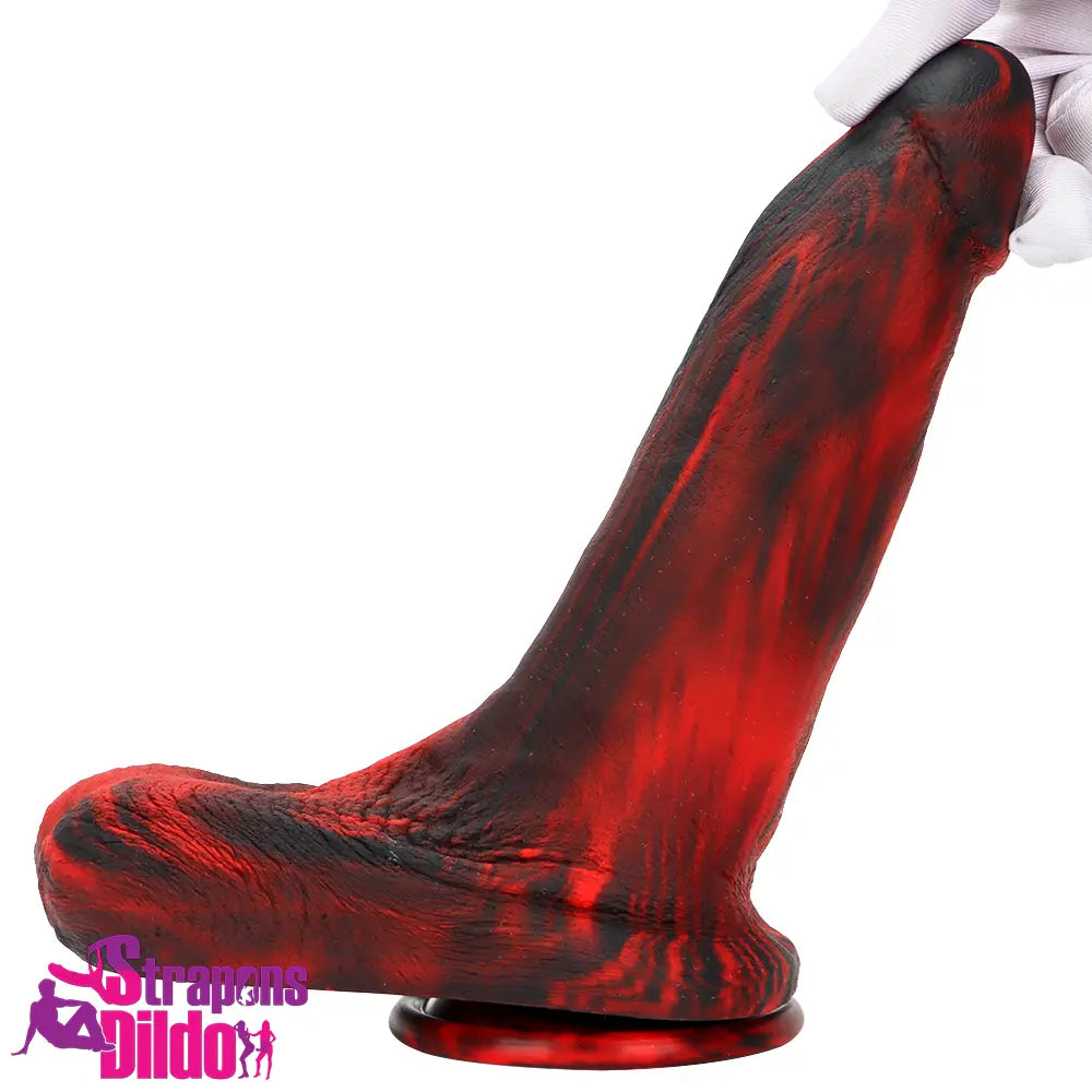 9.05in Large Thick Silicone Soft Mixed Color Body-Safe Material Dildo Strap ons Dildo