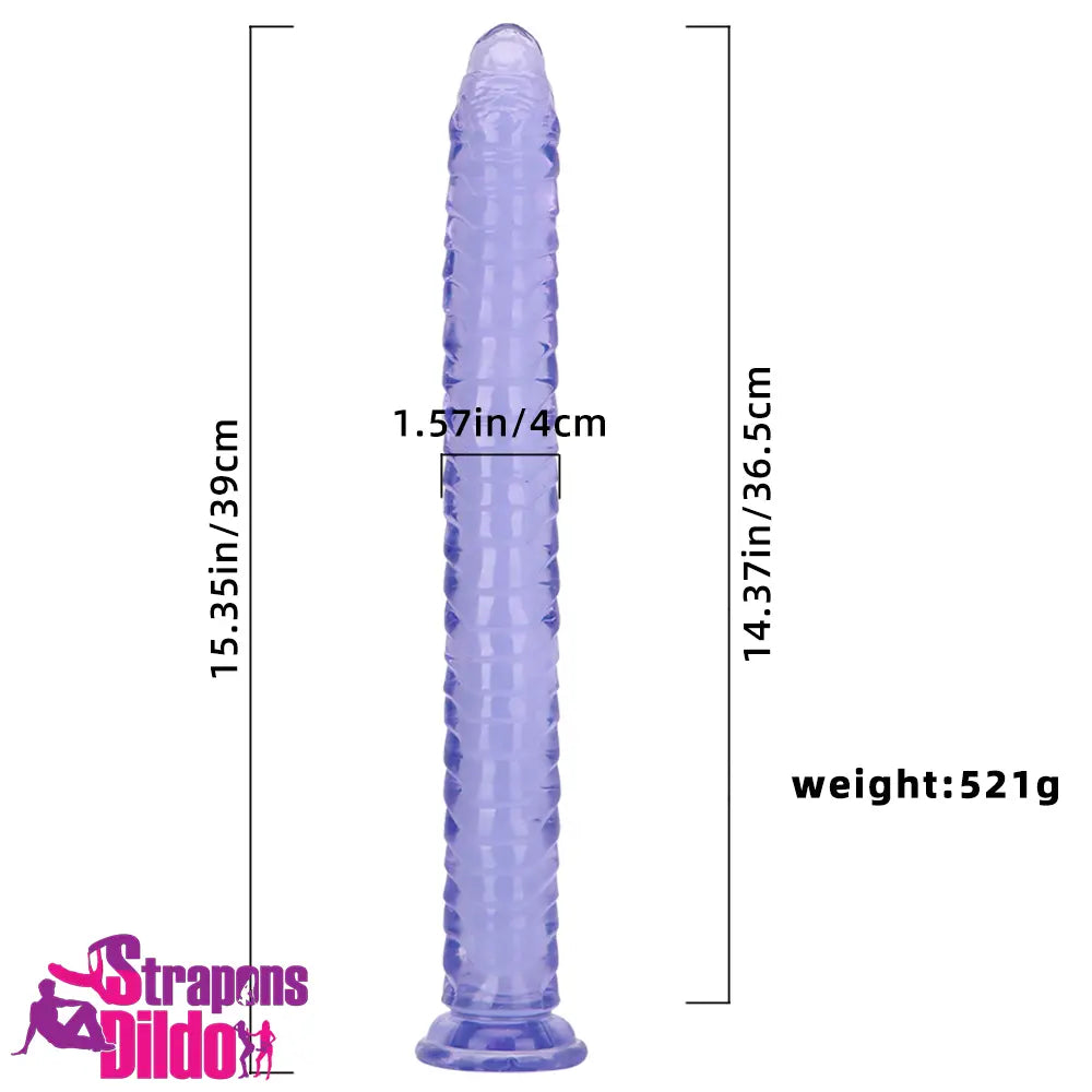 15.35in Long Huge Colorful Dildo For Anal Body-Safe Material Sex Toy Strap ons Dildo