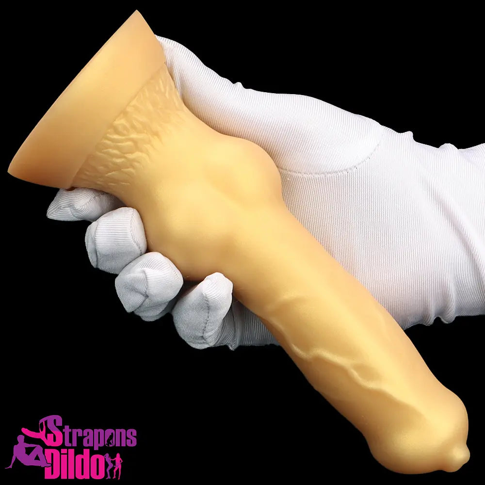 3.81in 7.48in Gold Silicone Soft Small Dog Knot Dildo Adult Erotic Toy Strap ons Dildo