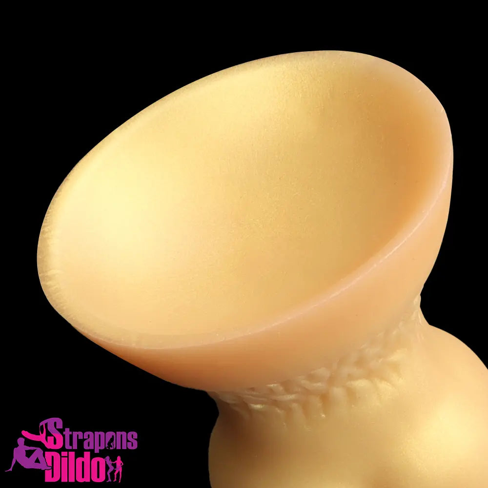 3.81in 7.48in Gold Silicone Soft Small Dog Knot Dildo Adult Erotic Toy Strap ons Dildo