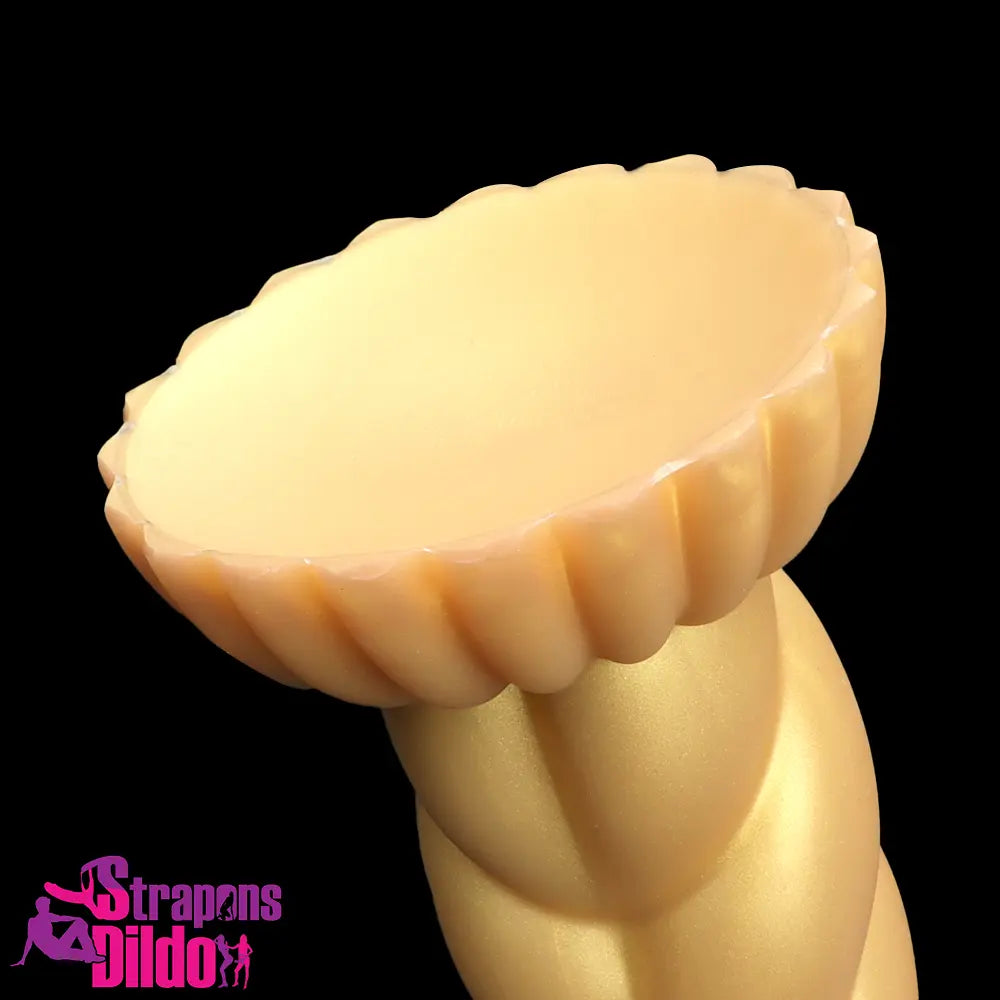 5.51in 7.87in 10.23in Gold Silicone Soft Fantasy Dildo Vagina Orgasm Strap ons Dildo