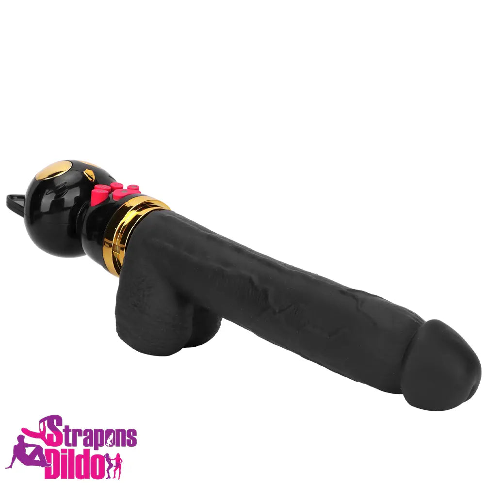 7.87in Cat Heating Thrusting Vibrating Remote Dildo Fucking Sex Machine Strap ons Dildo