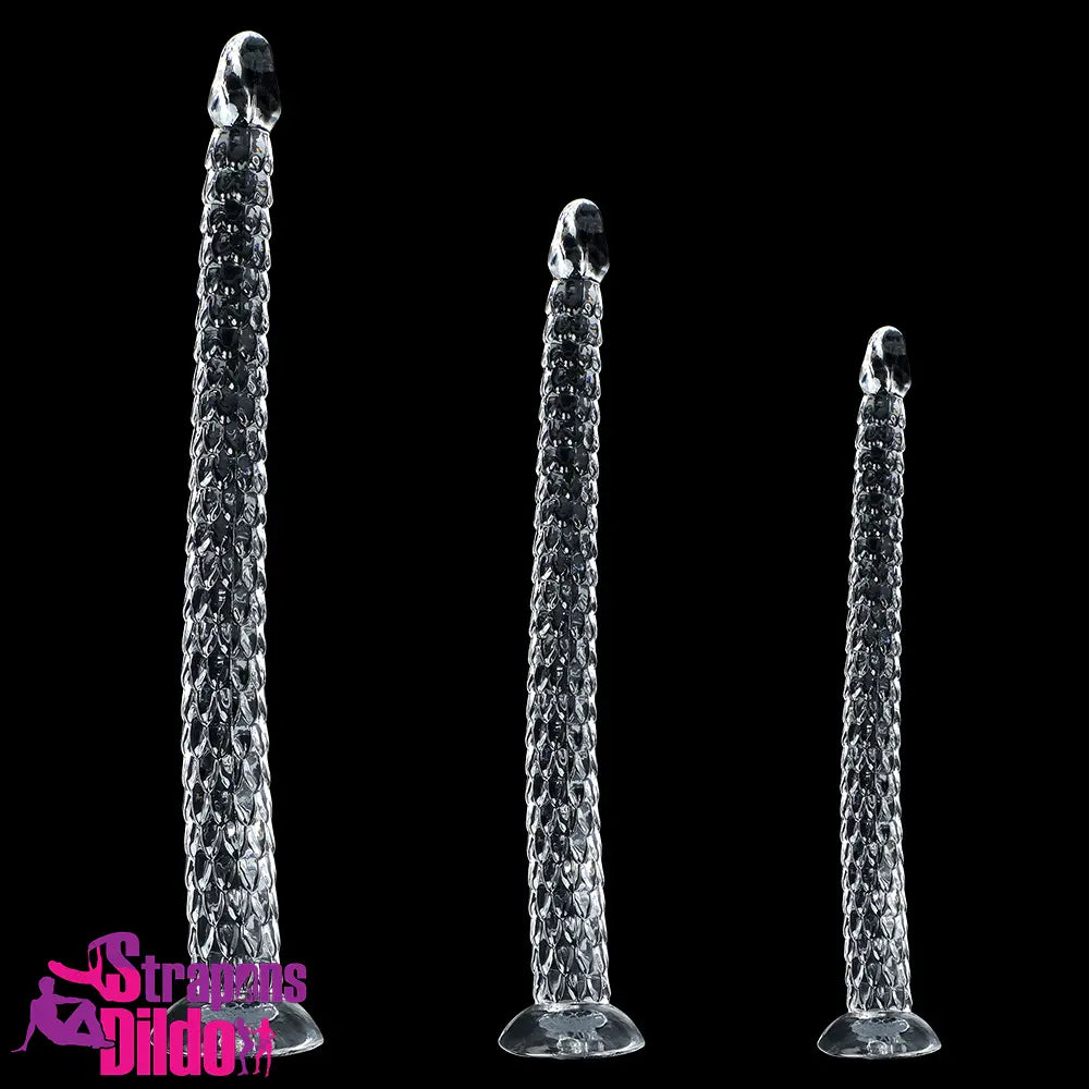 15.75in 19.69in 23.62in Huge Long Snake Scaly Clear Dildo Stimulator Strap ons Dildo