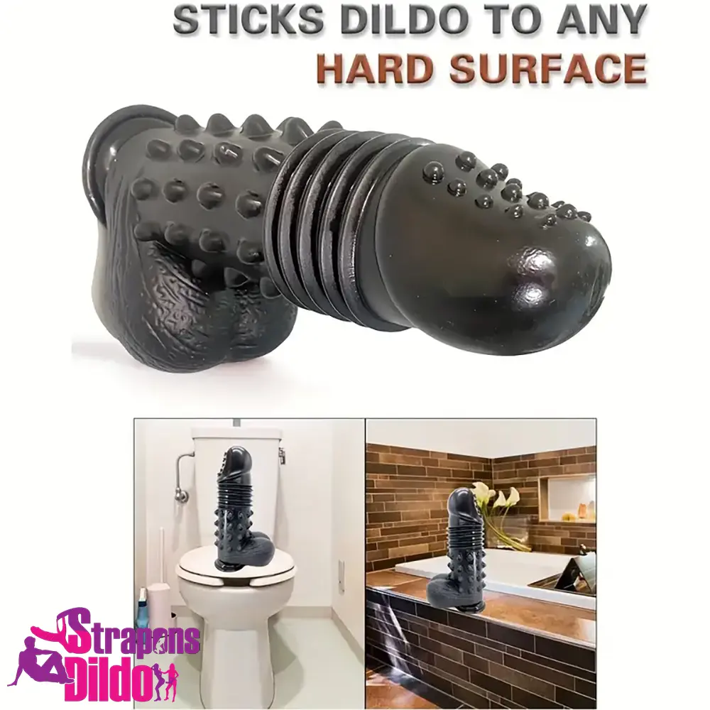 11in Big Black Spiked Barbed Dildo For Women Men Clit Penetration Strap ons Dildo