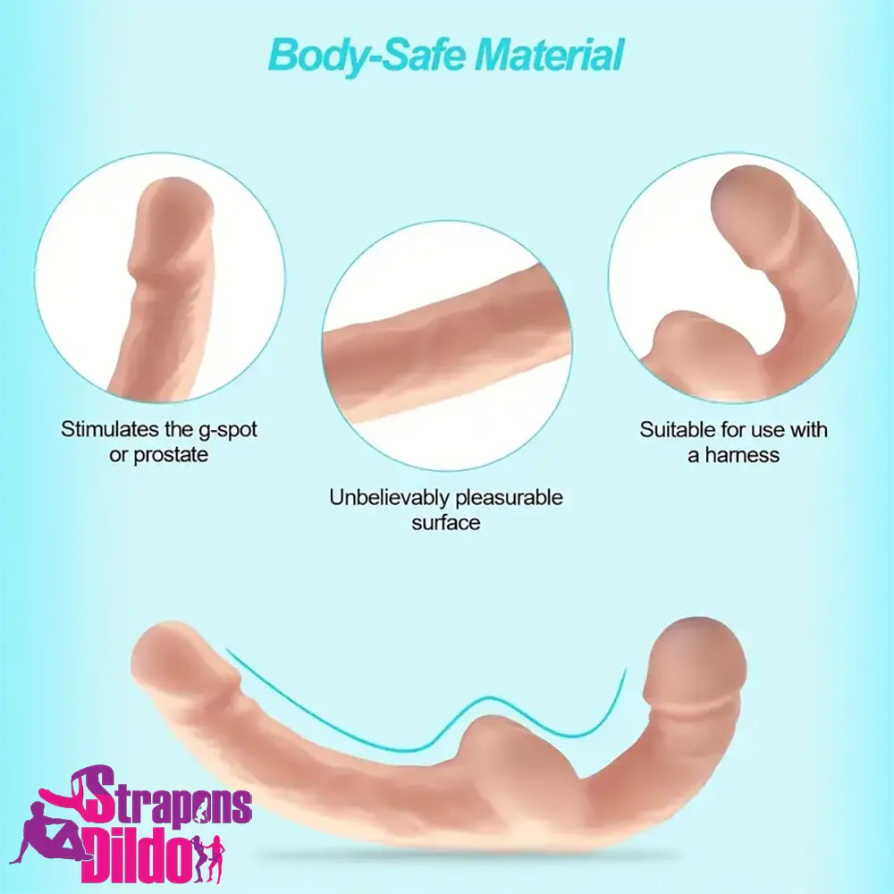 9.2in Double Ended Realistic Unisex For Dildo For Anal Masturbation Strap ons Dildo