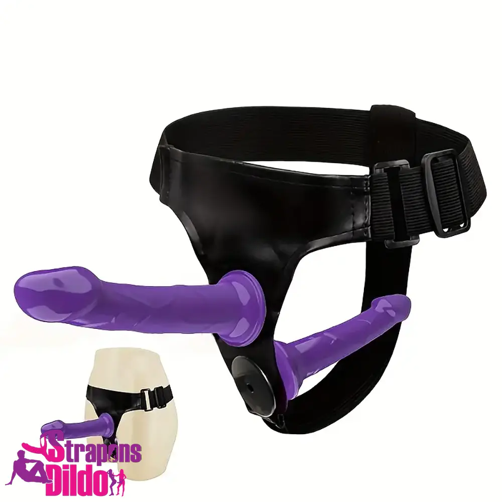 5.9in 7.1in Wearable Adjustable Panty Harness Strap on Dual Ended Dildo Strap ons Dildo